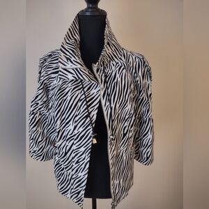Black and white zebra jacket